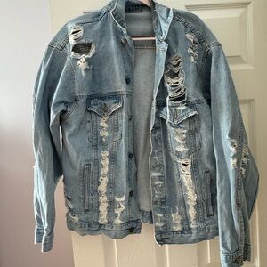 LF Oversized Jean Jacket with rips